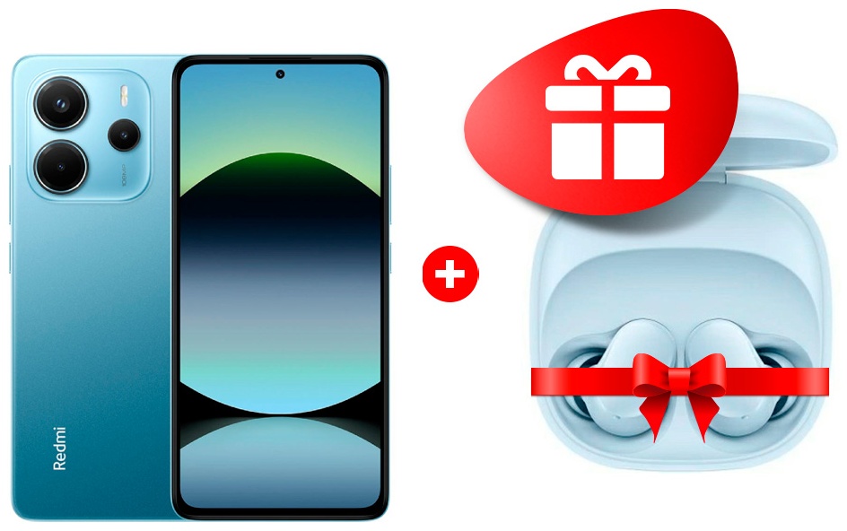 Смартфон Xiaomi Redmi Note 14 8 ГБ/256 ГБ голубой + подарок