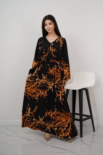 Повседневное платье NA & Ami Brand черный, коричневый