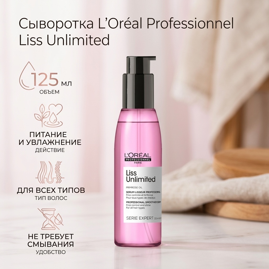 Loreal Professionnel Paris Liss Unlimited сыворотка 125 мл