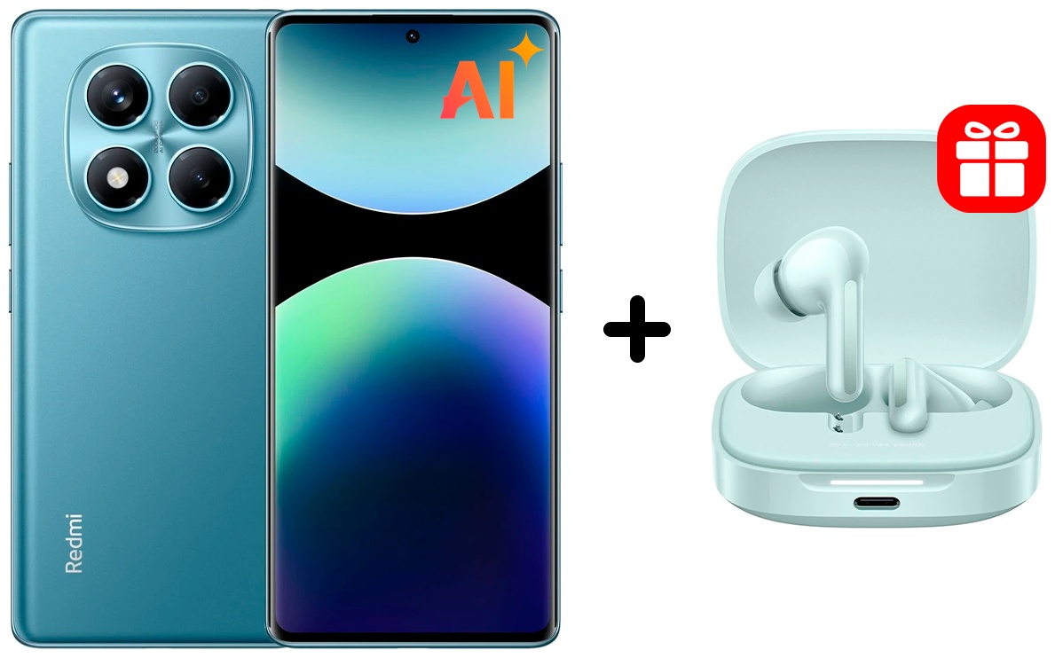 Смартфон Xiaomi Note 14 Pro 8 ГБ/256 ГБ голубой + подарок
