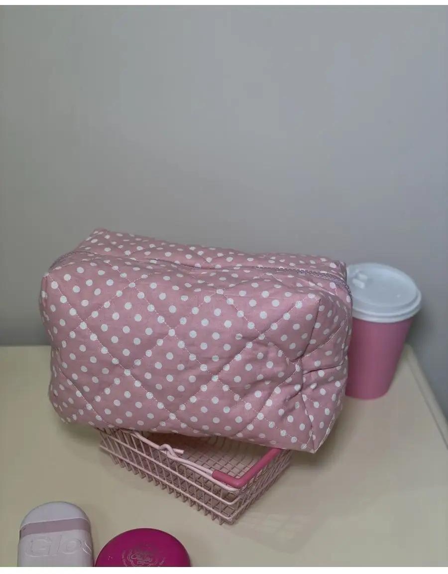 Косметичка хлопок розовый 12X25 см