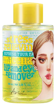 Ariul STRESS RELIEVING MICELLAR LIP AND EYE REMOVER мицеллярная вода 100 мл
