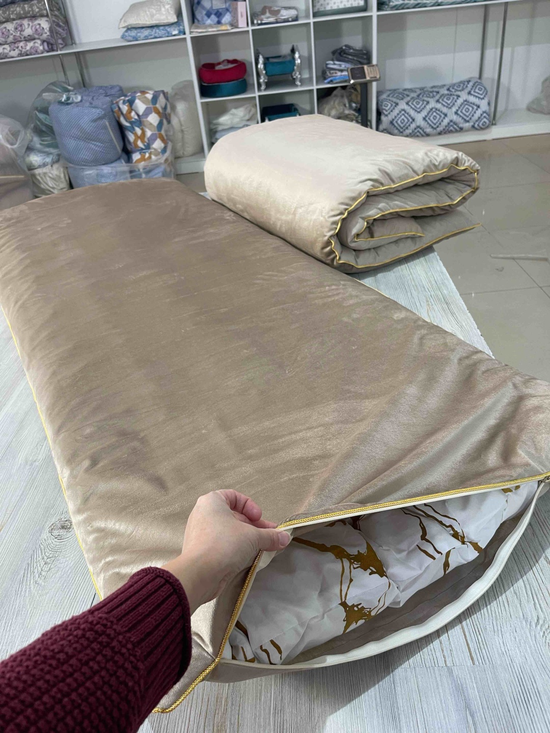 Samruk körpe корпе 200x80 см, вата, капучино
