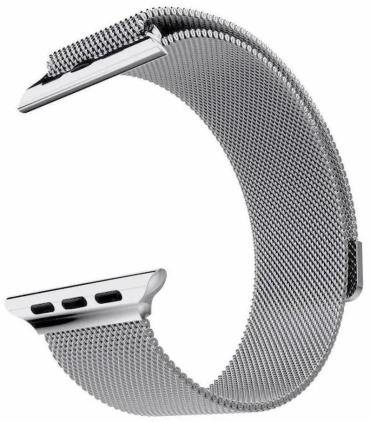Ремешок для Apple Watch Series 5, Watch Series 6, Watch Series 7, Watch Series 8, Watch Ultra серебристый