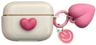 Чехол CLASSNO Love для Apple AirPods Pro 3 розовый
