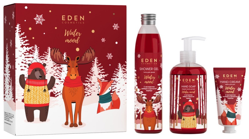 Eden Cosmetics Winter Mood №3 Red набор для тела унисекс