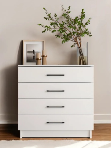 Комод ADKmebel Saltio12, 75x32x73 см, белый