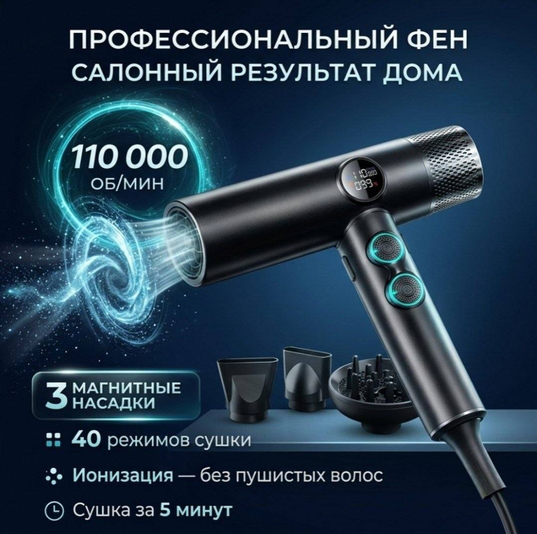 Oriolin AirFlow Pro 1900 фен черный