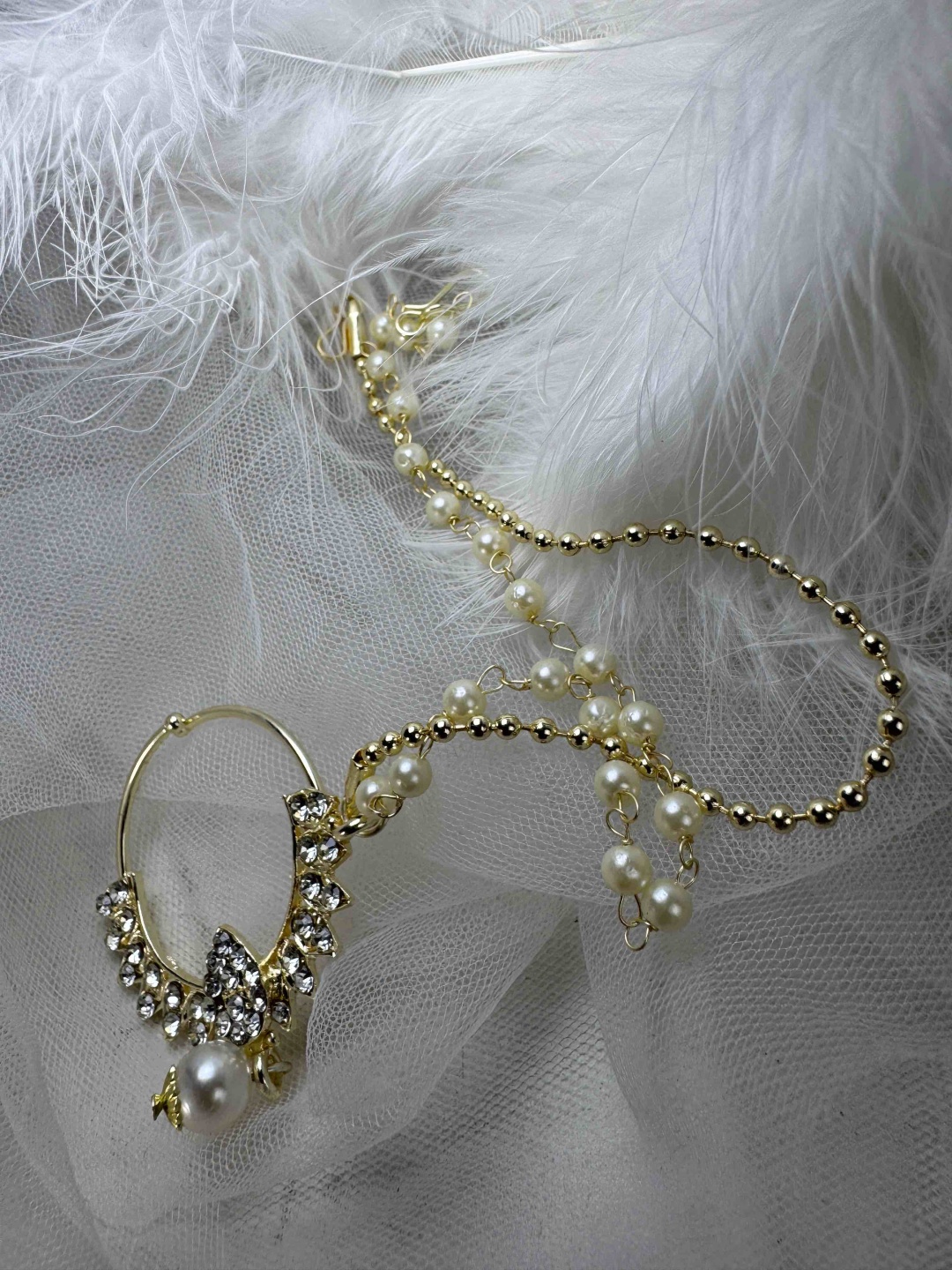 Украшения для лица. Кольцо для носа AGRA jewelry бижутерный сплав, стекло
