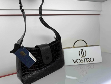 Сумка кросс-боди Vostro натуральная кожа шоколадный