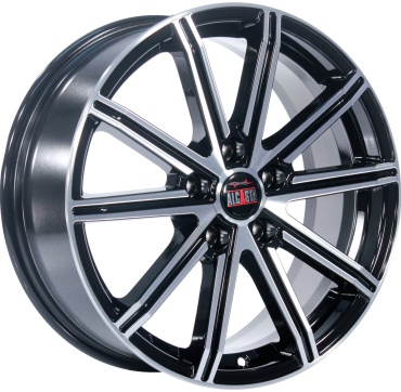 Alcasta M64 7x17/5x114.3 D67.1 ET38 4 диска черный, серебристый