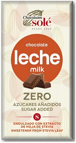 Chocolates Solé Gluten Free со стевией шоколадная плитка молочный 100 г