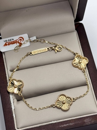 DARI GOLD 2636 длина 18 см, вес 4.5 г золото, плетение фантазийное