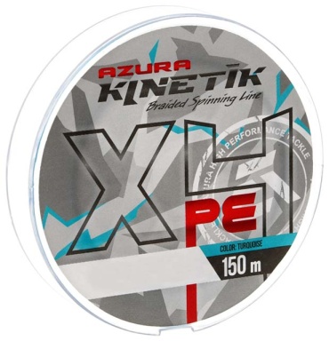 Леска AZURA плетеная Kinetik X4 Turquoise 150м #0.8 0.148 мм голубой