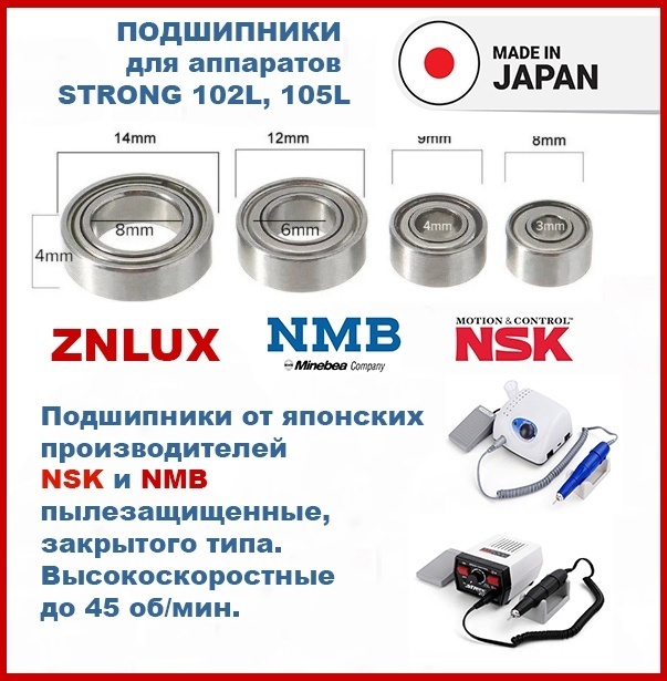 ZNLUX подшипники 4 шт
