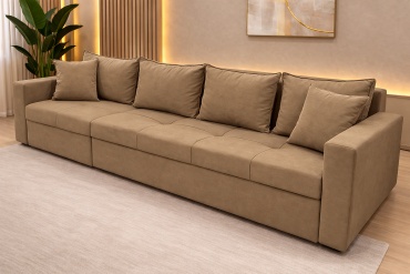Диван Mondo home Диван 180/90, 300х85 см, обивка велюр, коричневый