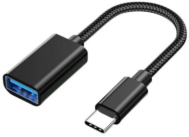Кабель USB 2.0 (F), USB TypeC (M), 0.15 м, черный