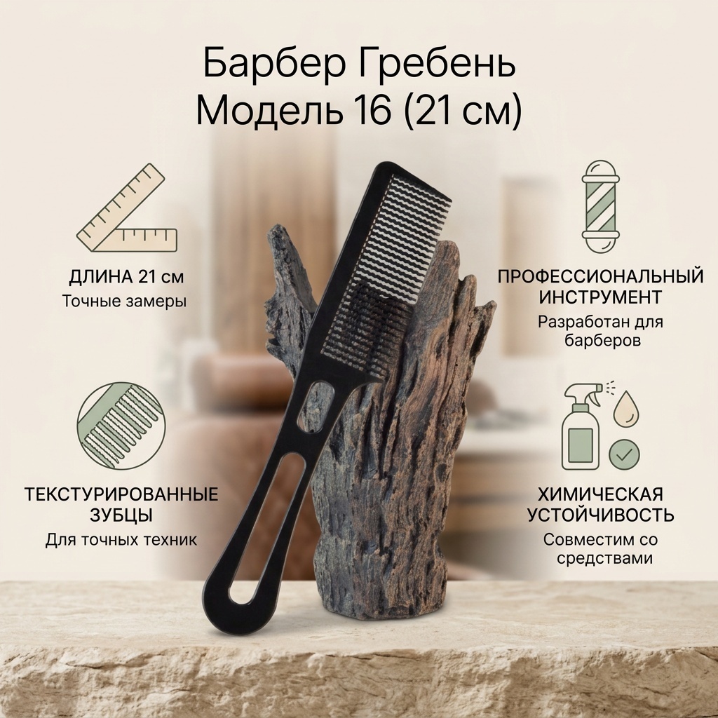 Barber гребень 21 см