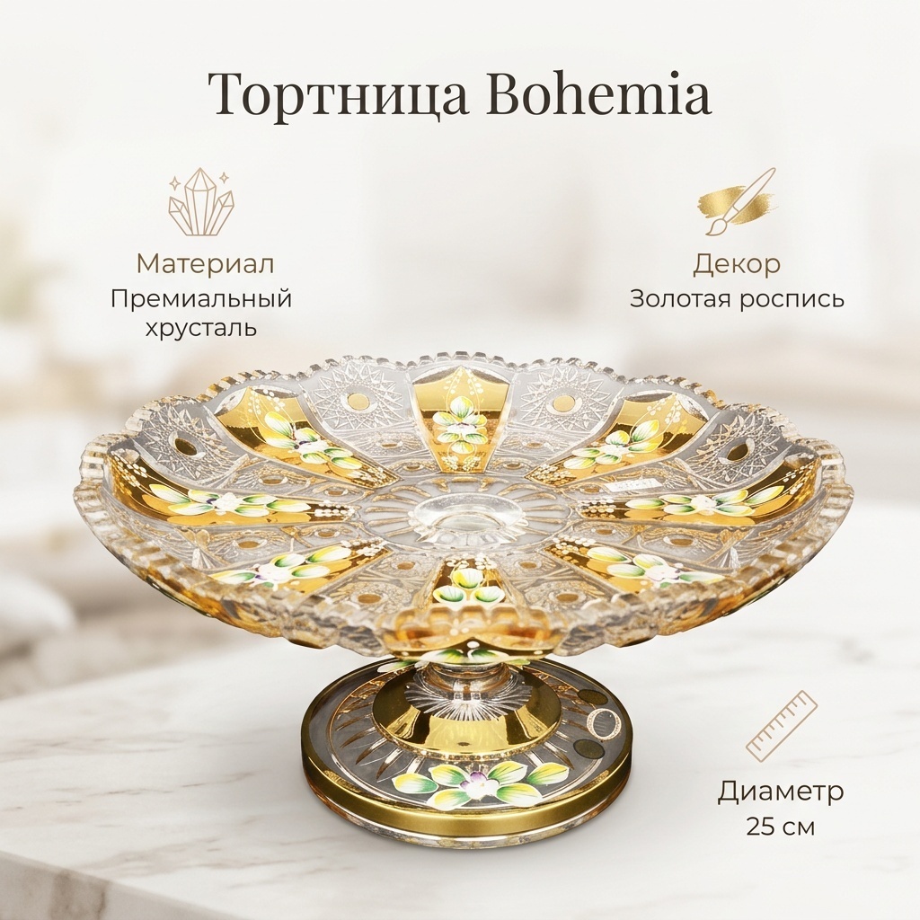 Bohemia тортница 2000000214894 круглая 1 шт
