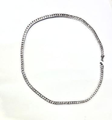 Колье HandMade 968 длина 40 см вес 28.5 г серебро, цирконий