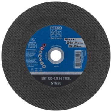Диск отрезной абразивный 230x22.23х1.9 мм, Pferd EHT 230-1,9 SG STEEL