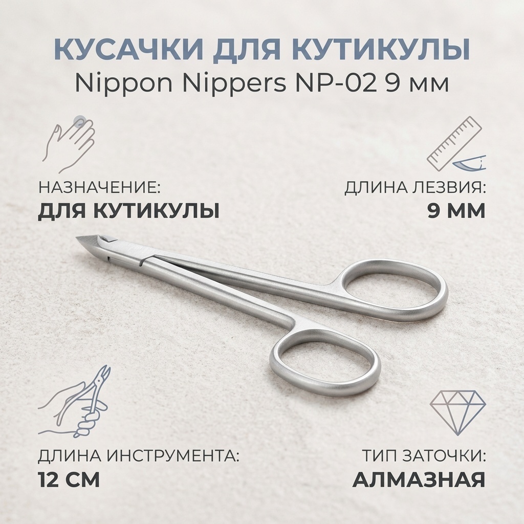 Nippon Nippers кусачки-щипчики для кутикулы NP-02 9 мм