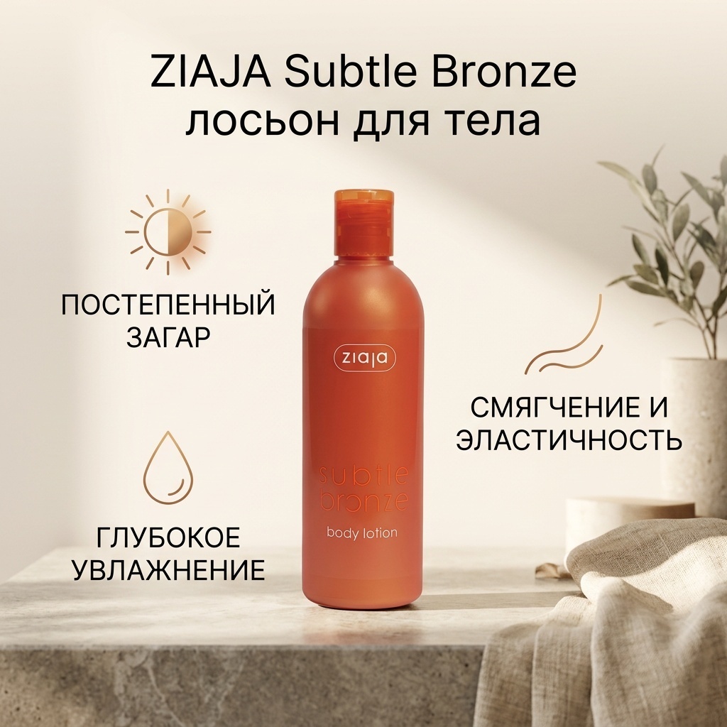 ZIAJA Subtle Bronze лосьон для тела 300 мл