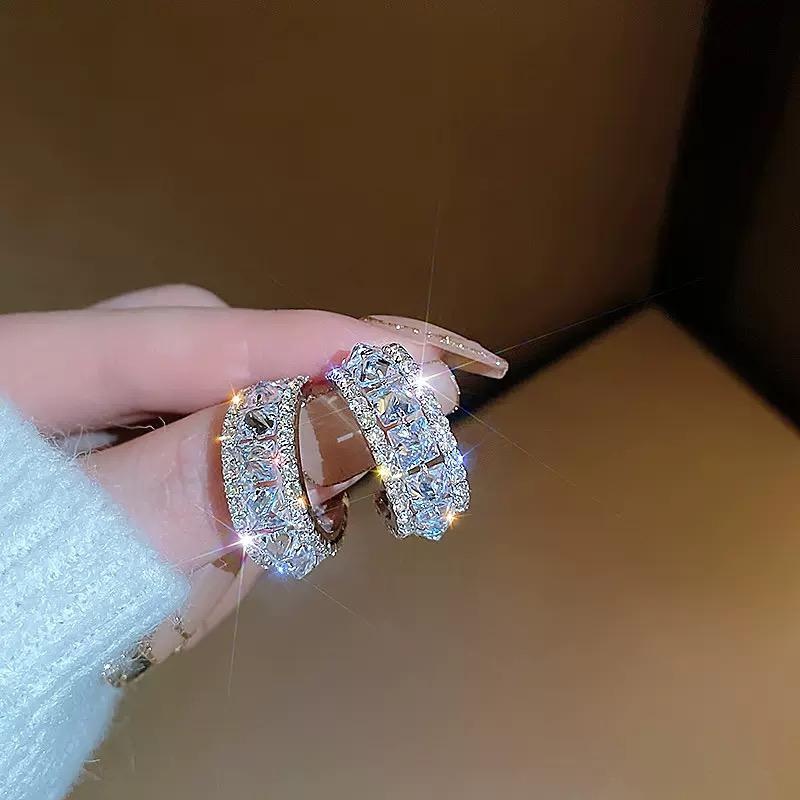 Серьги DAMITA.KZ ювелирный сплав, цирконий, кристалл