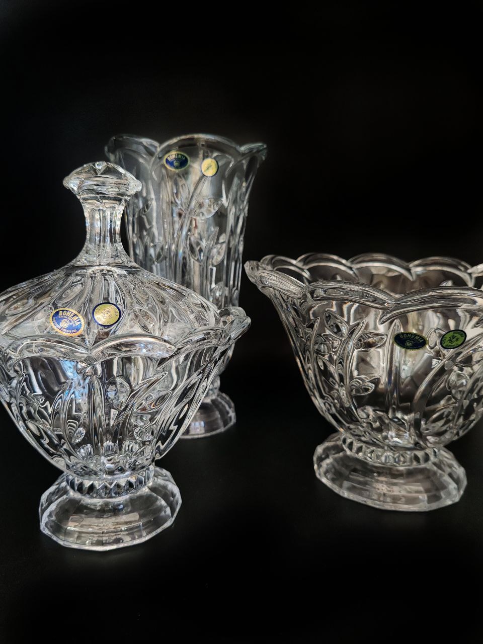 CRYSTAL BOHEMIA конфетница 99999/68972/961 круглая 3 шт