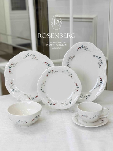 Сервиз на 6 персон ROSENBERG , предметов: 32, чайно-столовый, фарфор, костяной фарфор