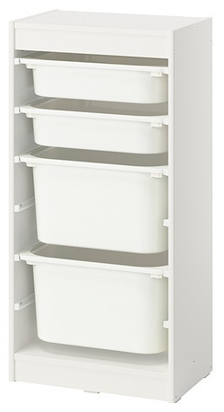 Детский стеллаж IKEA TROFAST, 46x30x95 см, белый
