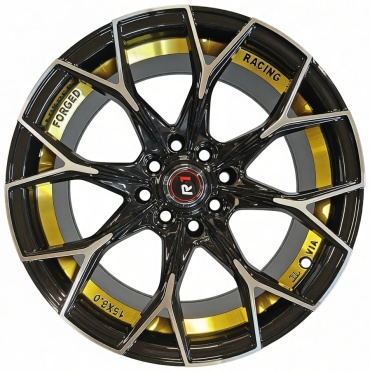 DX821 8x15/4x100 D73.1 ET15 4 диска серебристый, золотистый, черный