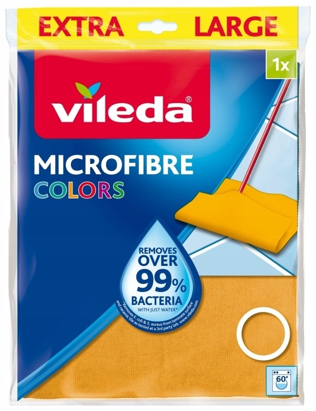 Vileda тряпка Microfibre Colors 1 шт, микрофибра, полиуретан