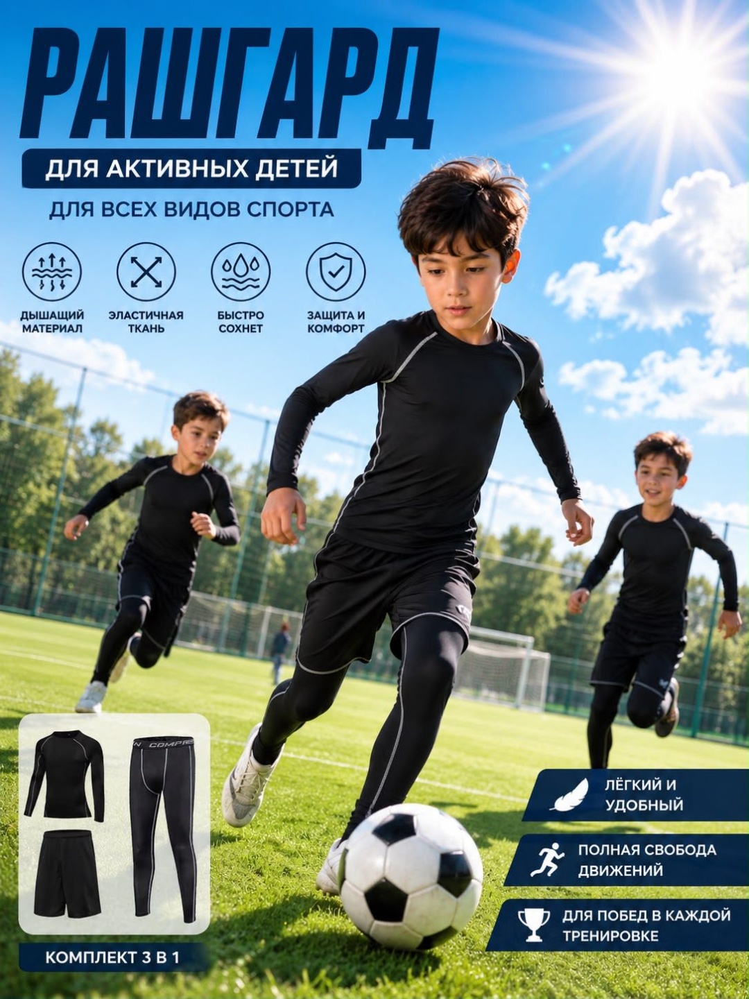 Спортивный костюм SNAZZY черный
