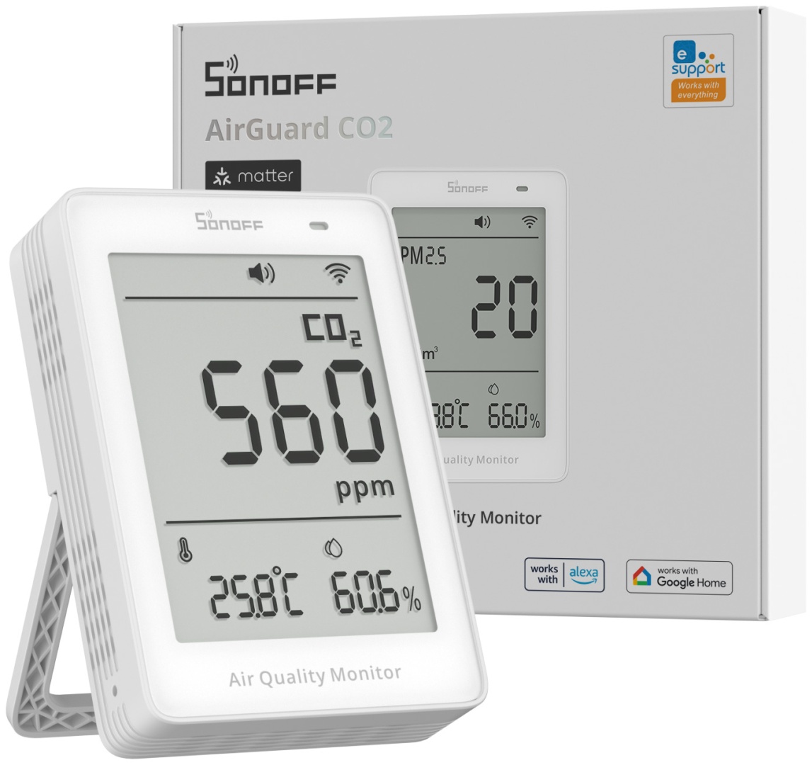 Датчик температуры и влажности SONOFF SAWF-08P, экосистема: eWelink
