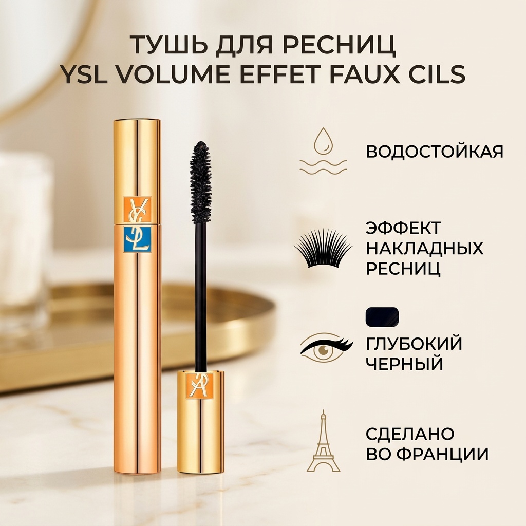 Тушь для ресниц Yves Saint Laurent Volume Effet Faux Cils для объема черный