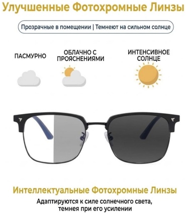 Корригирующие Фотохромные Компьютерные Для вождения черный -5