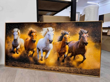 Talasprint 3D-картина Картина Лошади 80x160 см