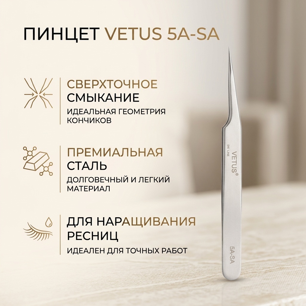 VETUS пинцет 5A-SA 1 шт
