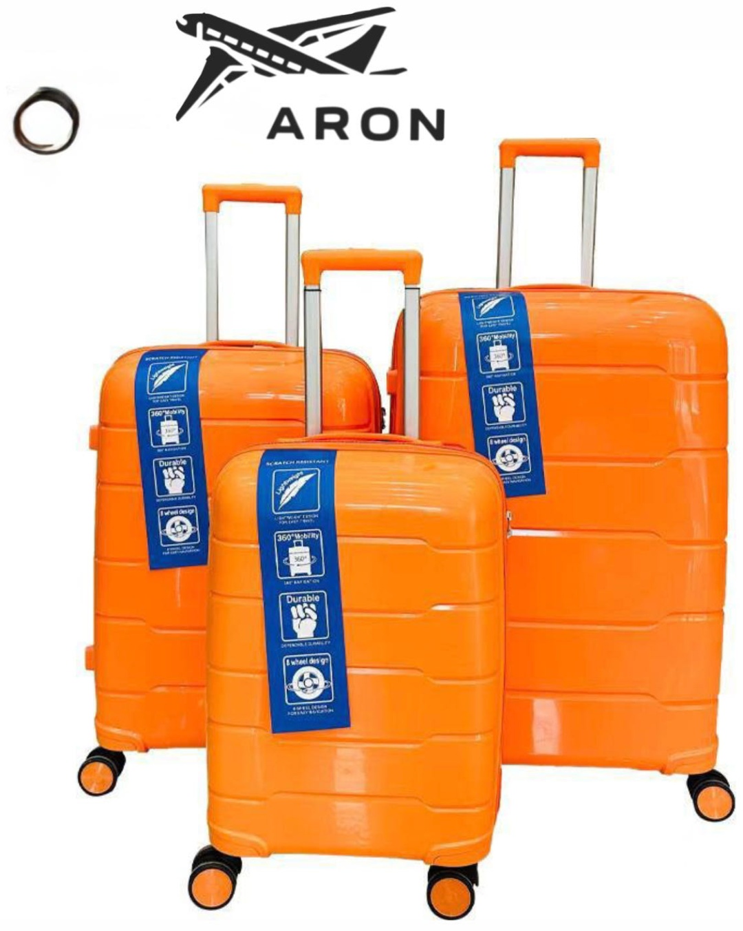 Чемодан ARON-FASHION полипропилен 220 л оранжевый