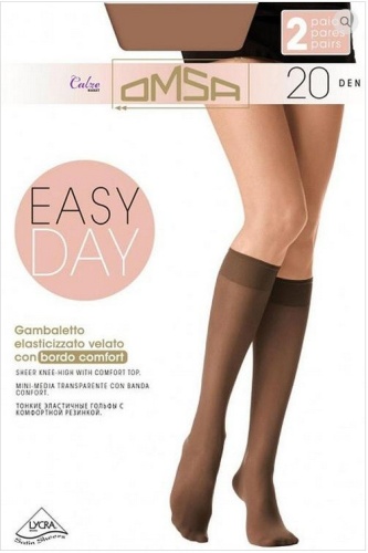 Гольфы Omsa Omsa easy day 20 den fumo s/m серый S/M