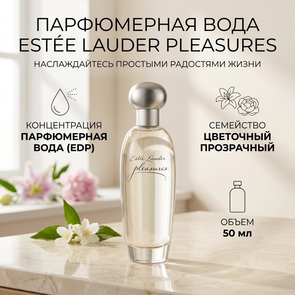 Estee Lauder Pleasures парфюмерная вода EDP 50 мл, для женщин