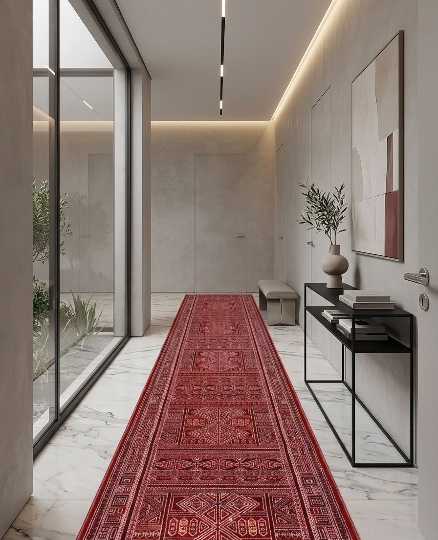 Ковровая дорожка Ulutas Carpet короткий ворс, полипропилен, полиэстер, 80 см x 4 м