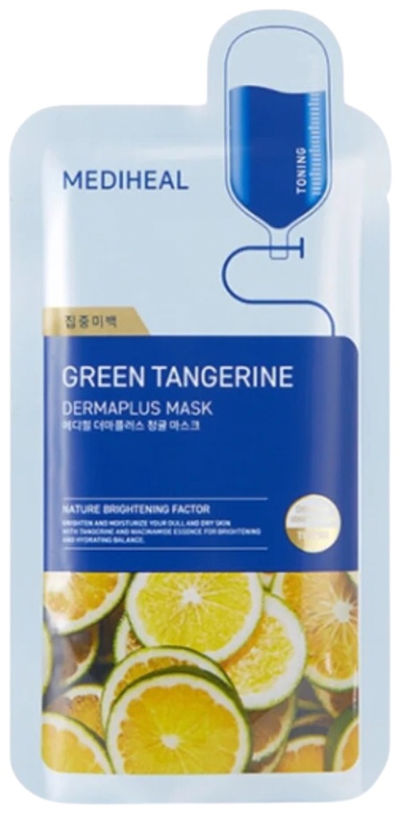 Маска для лица Mediheal тканевая Green Tangerine Derma Plus Mask 1 шт