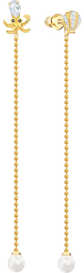 Серьги Swarovski ювелирный сплав, кристаллы Swarovski