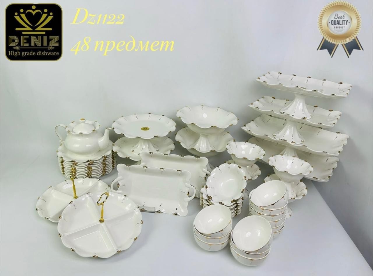 Сервиз на 12 персон Deniz , предметов: 48, чайно-столовый, фарфор
