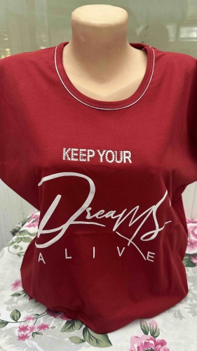 Футболка 1001 ночь KEEP YOUR Dreams ALIVE бордовый