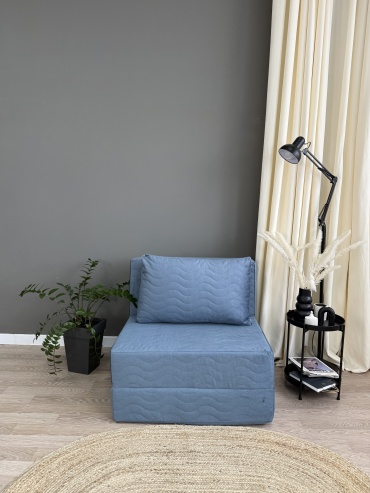 Бескаркасное кресло TAVI Mini Sofa, обивка ткань, голубой