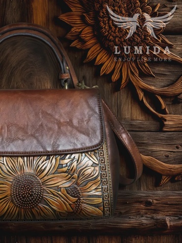 Мини-сумка Lumida натуральная кожа коричневый