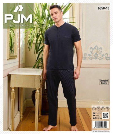 Пижама PJM HomeWear черный, серый